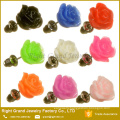 Fashionable Design 3D Resin Rose Flower Stainless Steel Ear Studs